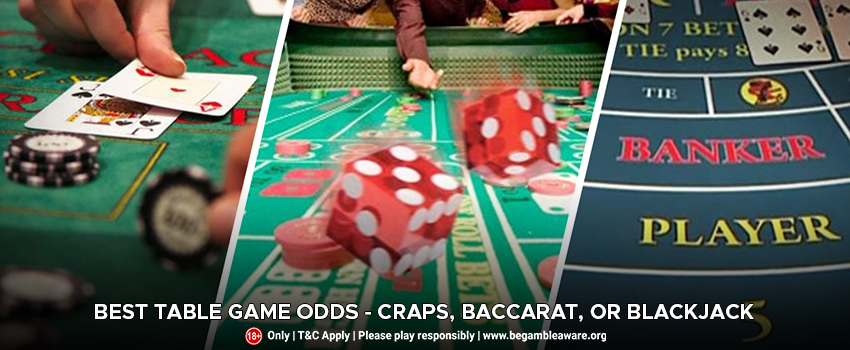Best Table Game Odds - Craps, Baccarat, Or Blackjack